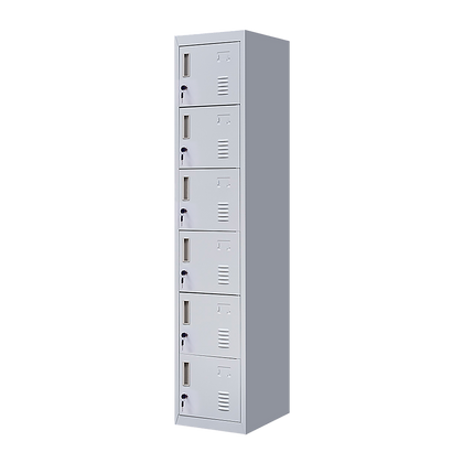 6-Door Locker for Office Gym Shed School Home Storage