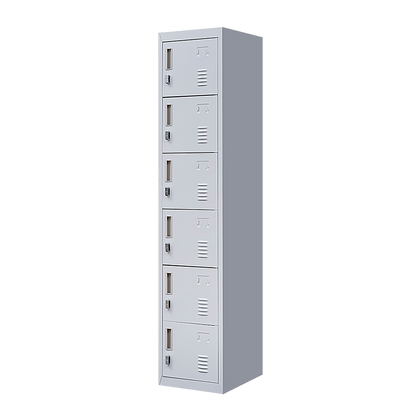 6-Door Locker for Office Gym Shed School Home Storage