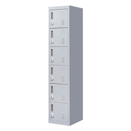 6-Door Locker for Office Gym Shed School Home Storage