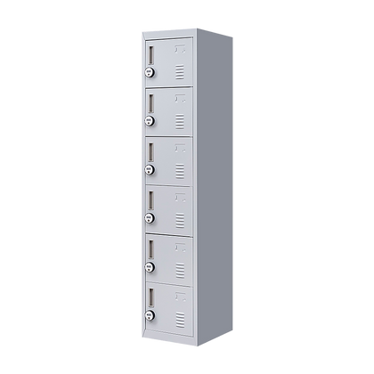 6-Door Locker for Office Gym Shed School Home Storage