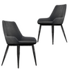 Set of 2 Barstool Allen Classy Grey Velvet Dining Chair