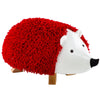 Lira Red Hedgehog Ottoman With Solid Wood Footrest