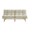 Alexa 3 Seater Velvet Sofa Bed Futon Cream