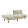 Alexa 3 Seater Velvet Sofa Bed Futon Cream