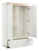 Aiden Industrial Contemporary White Oak Wardrobe