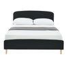 Scandinavian Rounded Bed Frame in Charcoal Queen