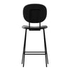 Set of 2 Dining Chairs Murray Grey Velvet Barstool Bar stool