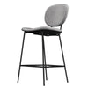 Set of 2 Dining Chairs Murray Grey Velvet Barstool Bar stool