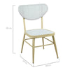 Sammy Modern Retro Natural White Outdoor Dining Chair Set of 2