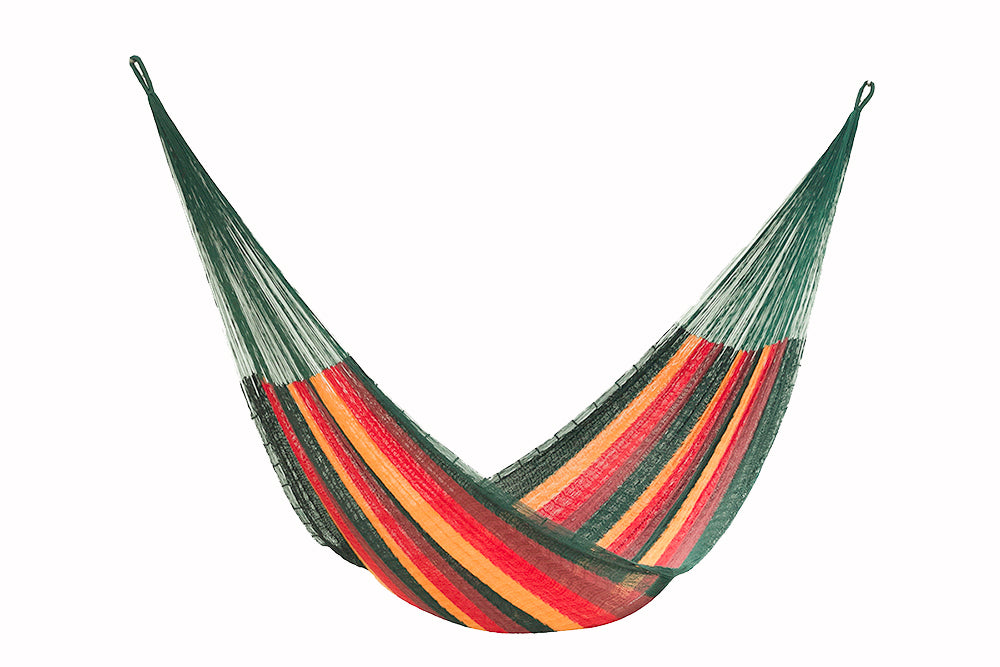 Queen  Size Mayan Legacy Cotton Mexican Hammock in Imperial Colour
