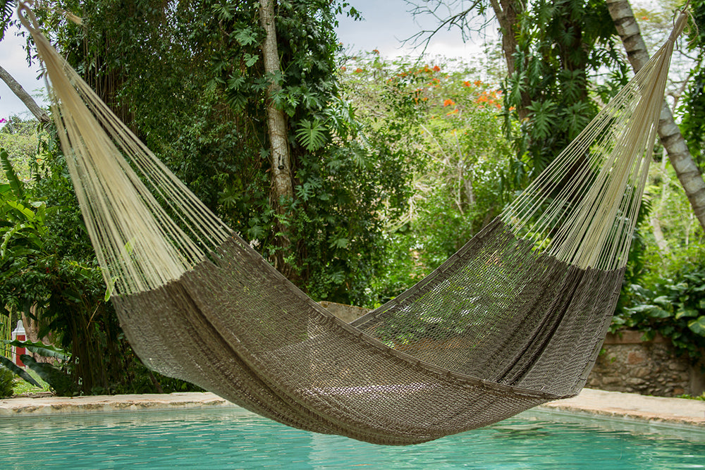 Queen Size Outoor Cotton Mayan Legacy Mexican Hammock in  Dream Sands